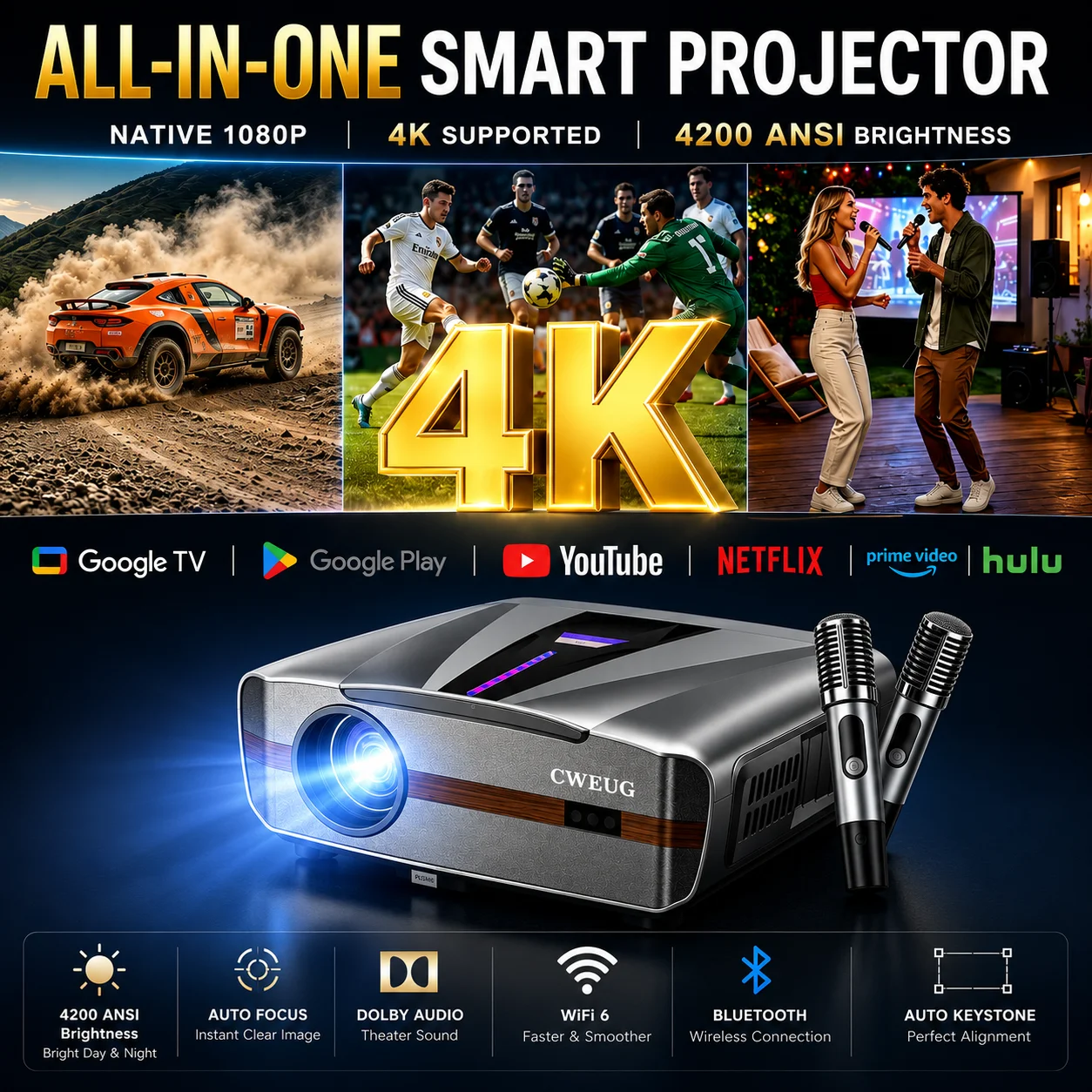 Home Cinema Experience - 새로운 4K E9 UHD 프로젝터 스마트