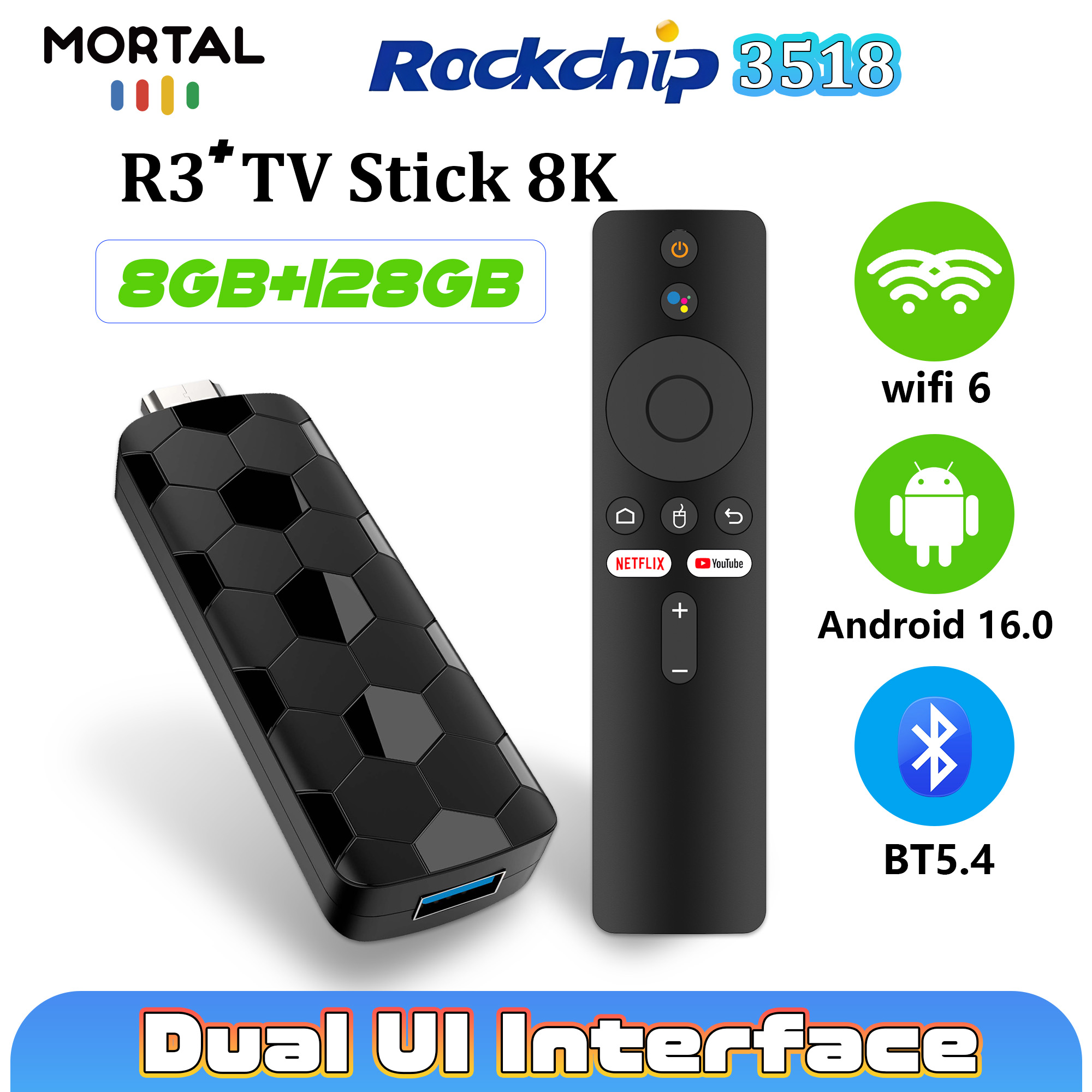 Home Cinema Youtube - Mortal R3+ TV 스틱 안드로이드 16