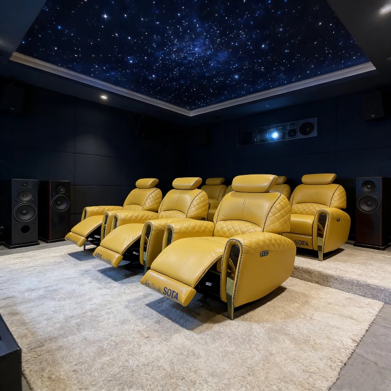 Home Cinema High End - VIP 싱글 가죽 리클라이닝 소파 의자