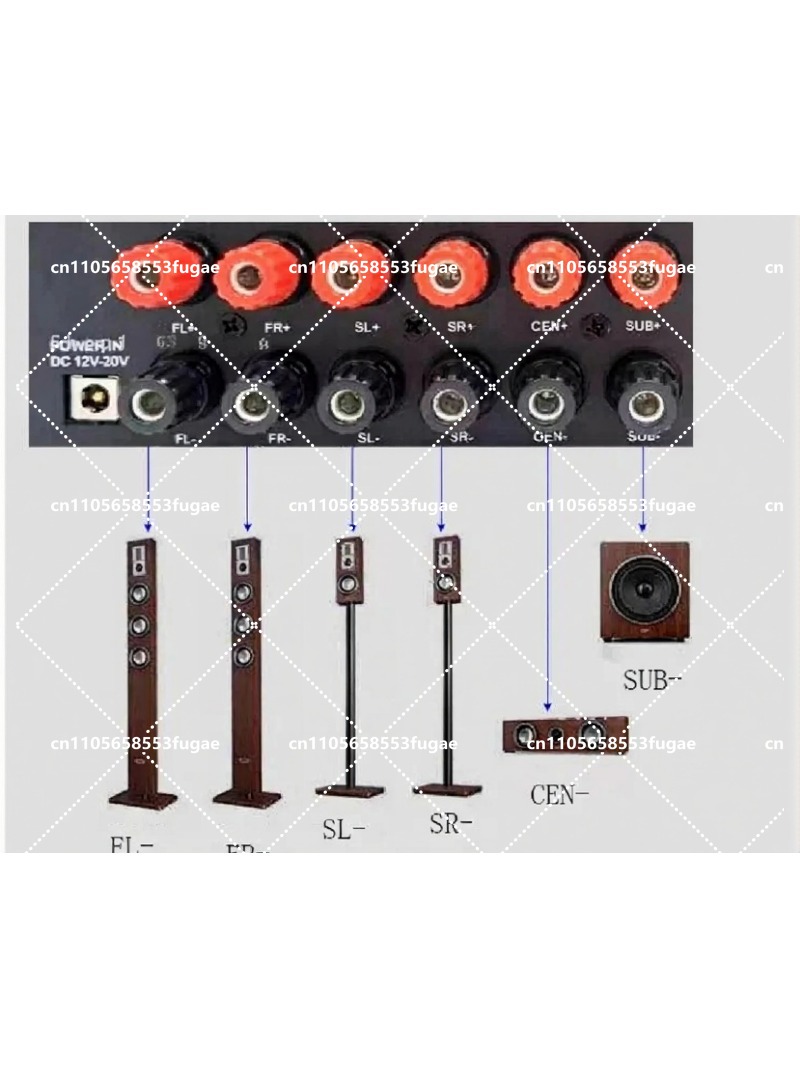 Surround Sound Decoder - 5.1채널 HDMI 오디오 디코더, USB, 광섬유,
