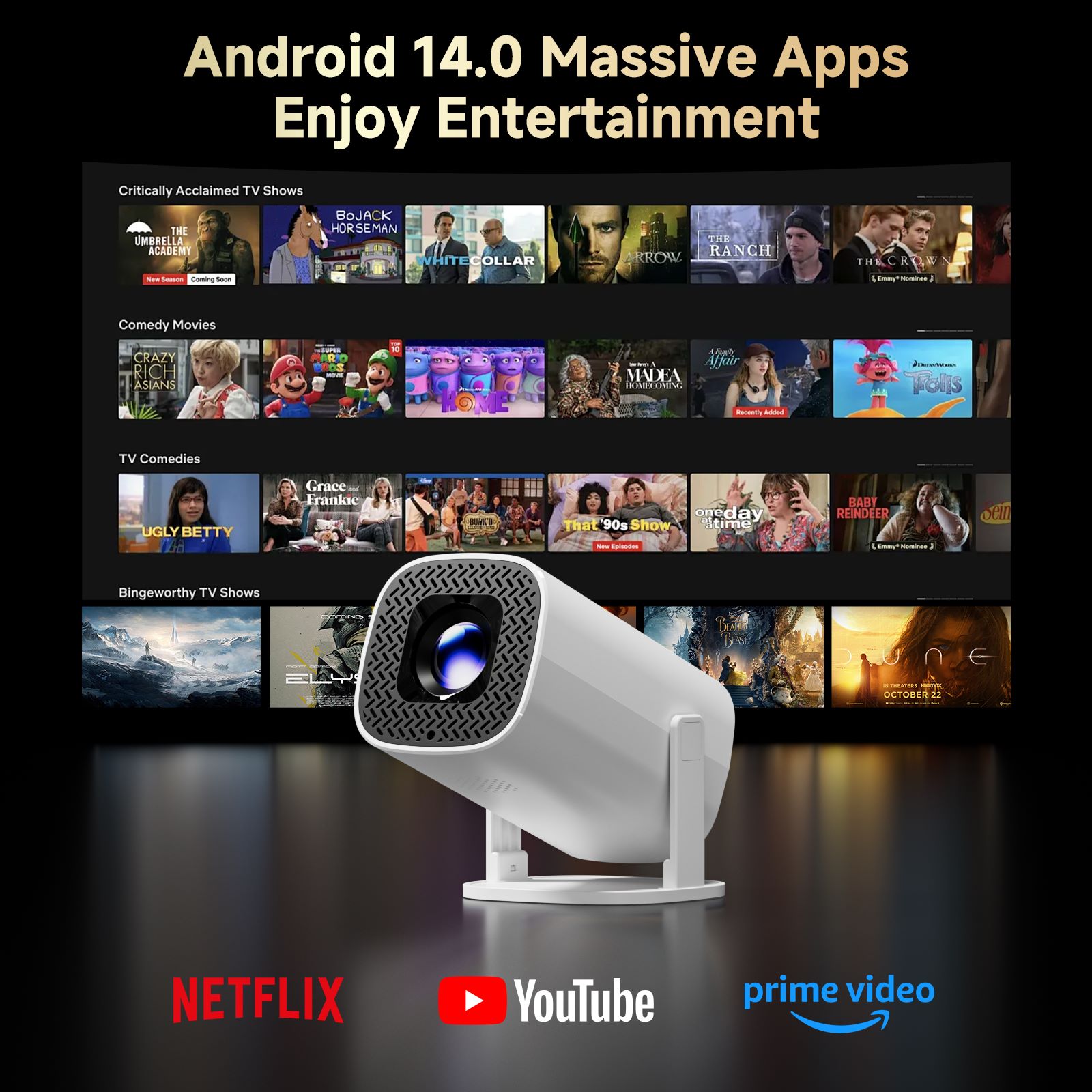 HONGTOP P30PRO 스마트 미니 프로젝터 안드로 - Home Cinema Entertainment 리뷰 및 가격
