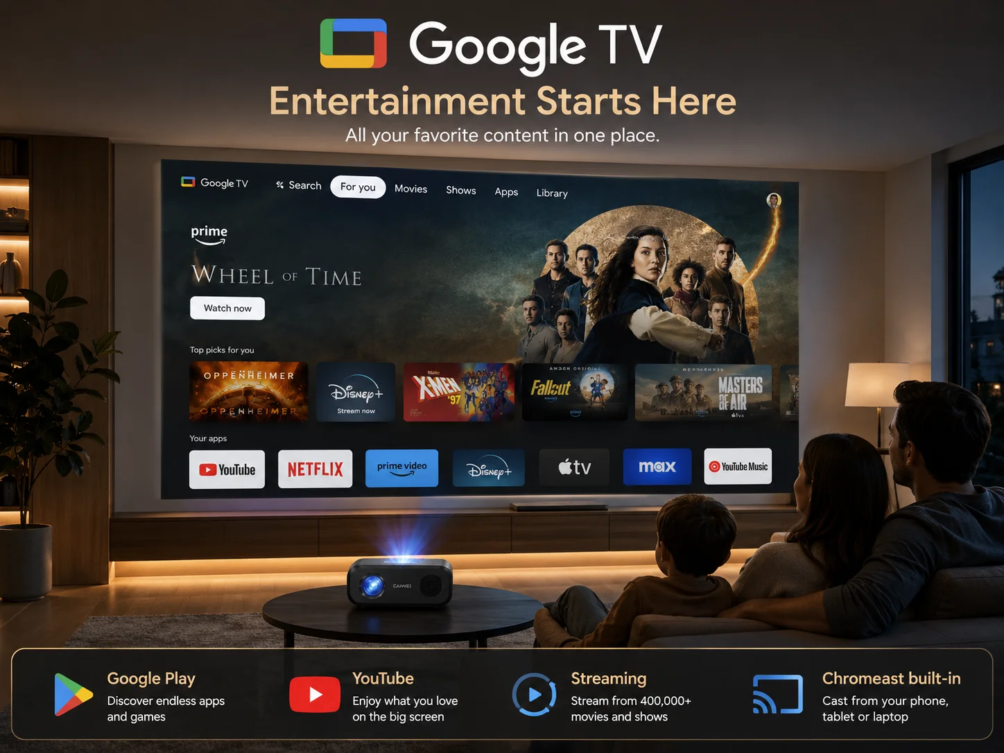 4000ANSI 4K S7 주간용 프로젝터 울트라 HD - Home Cinema Experience 리뷰 및 가격