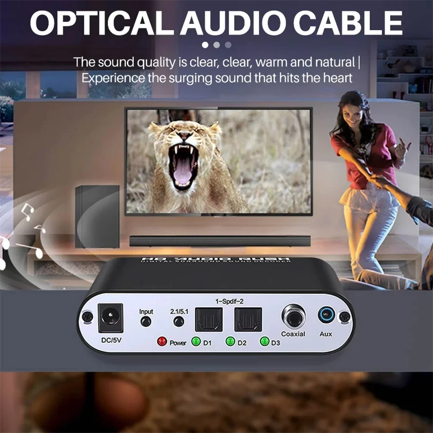 디지털-아날로그 5.1 오디오 디코더 앰프 SPDIF  - Surround Sound Decoder 리뷰 및 가격
