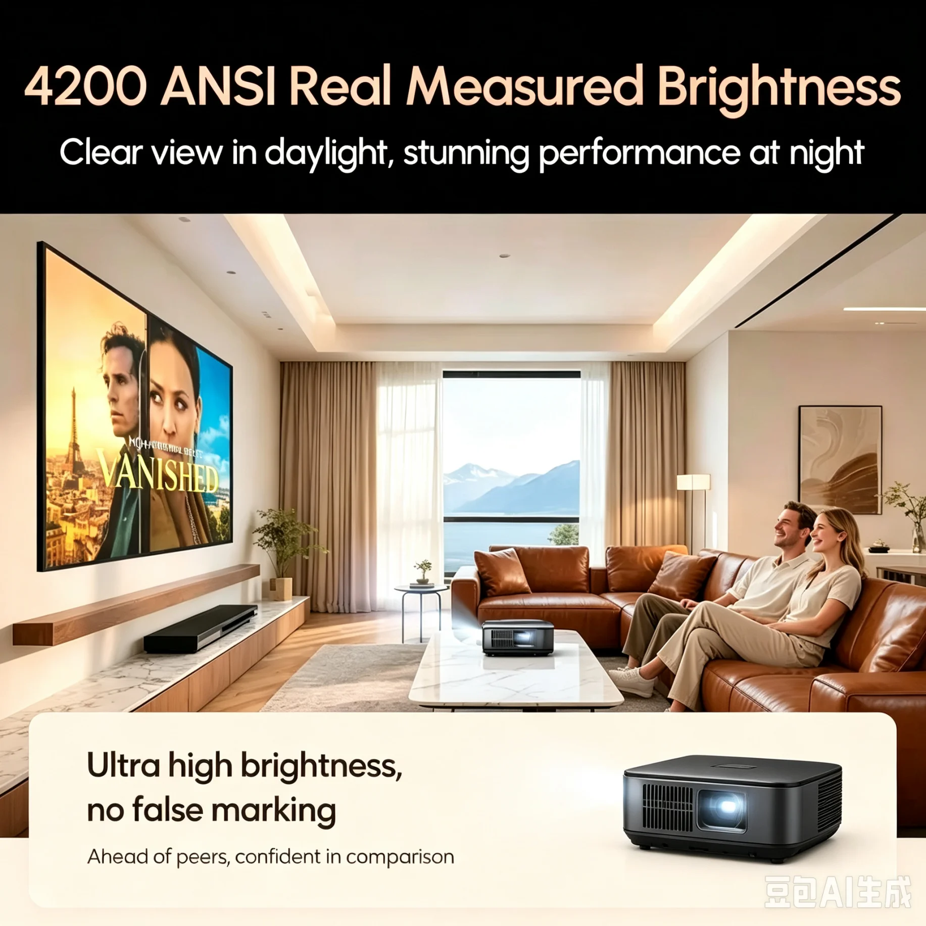 공식 구글 TV 4K 프로젝터 4200ANSI 넷플릭스 - Home Cinema Entertainment 리뷰 및 가격