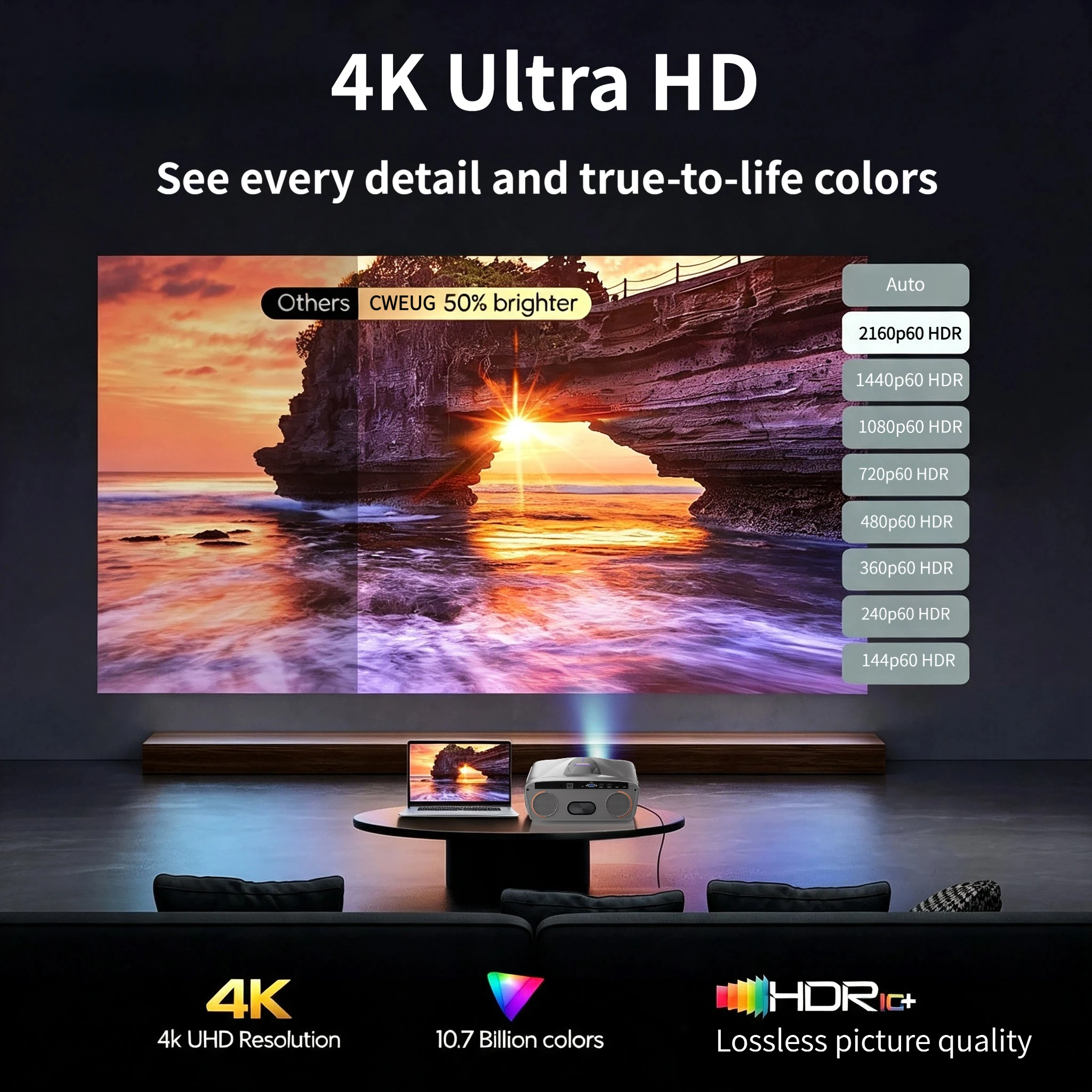 새로운 4K E9 UHD 프로젝터 스마트 4200ANS - Home Cinema Experience 리뷰 및 가격