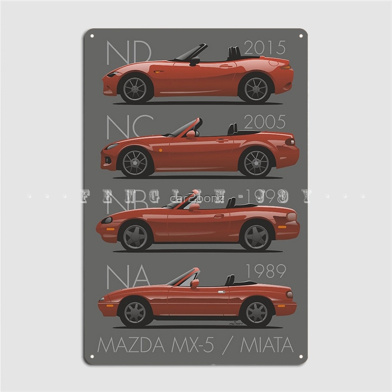 Mx-5 Evolutions 금속 플라크 포스터 펍 동 - Home Cinema Logo 리뷰 및 가격